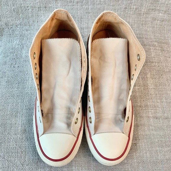 Converse CTAS Lux Mid Hidden Wedge Ivory Peached Canvas Womens Sneaker 8 - Picture 13 of 13